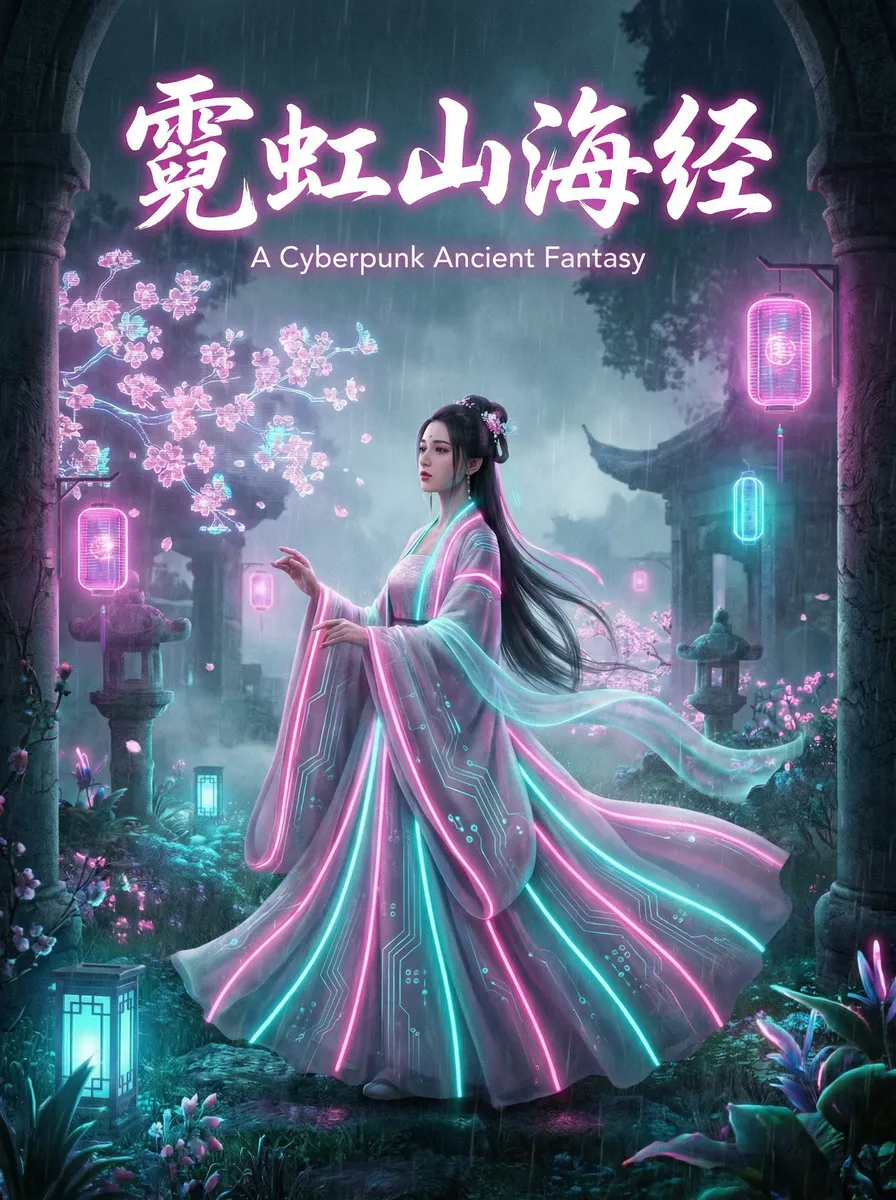 她忘了蛇是有两根的 古风奇缘短剧 - 霓虹山海经海报